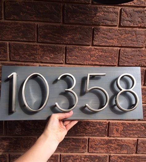 large metal house number signs|reflective numbers for sign.